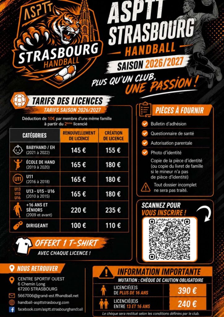 Tarif Saison 2026-27